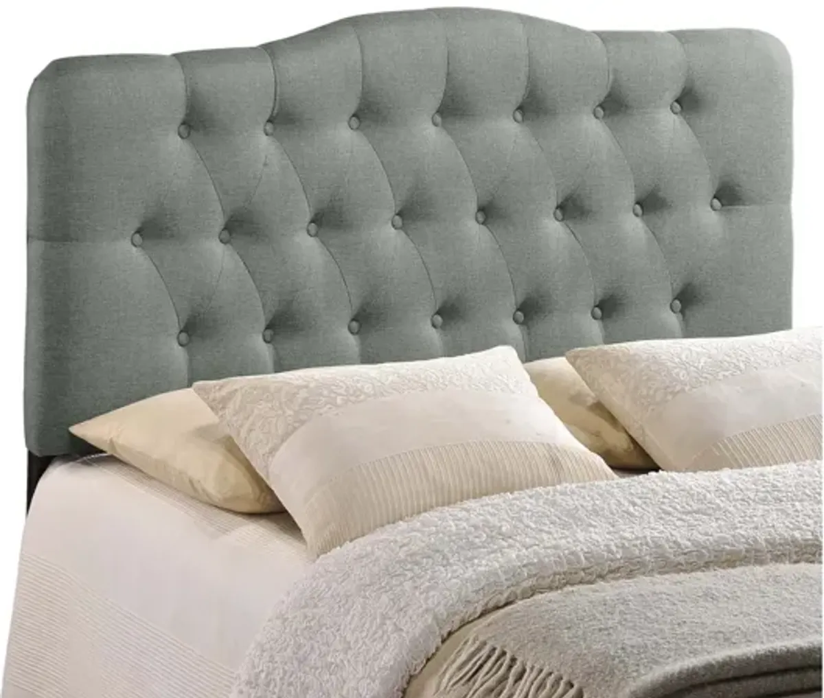 Annabel King Upholstered Headboard in Grey