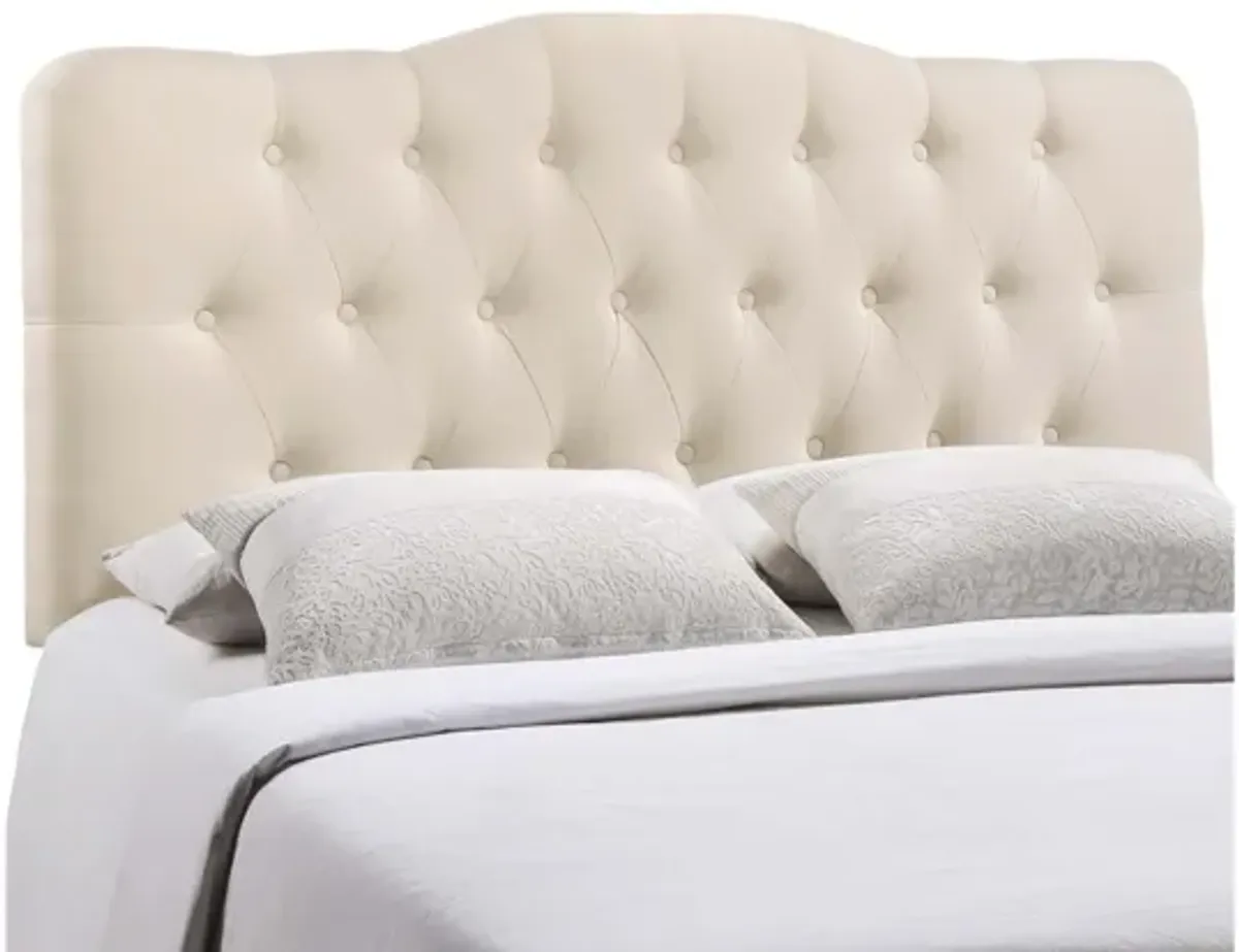 Annabel King Upholstered Headboard in Ivory