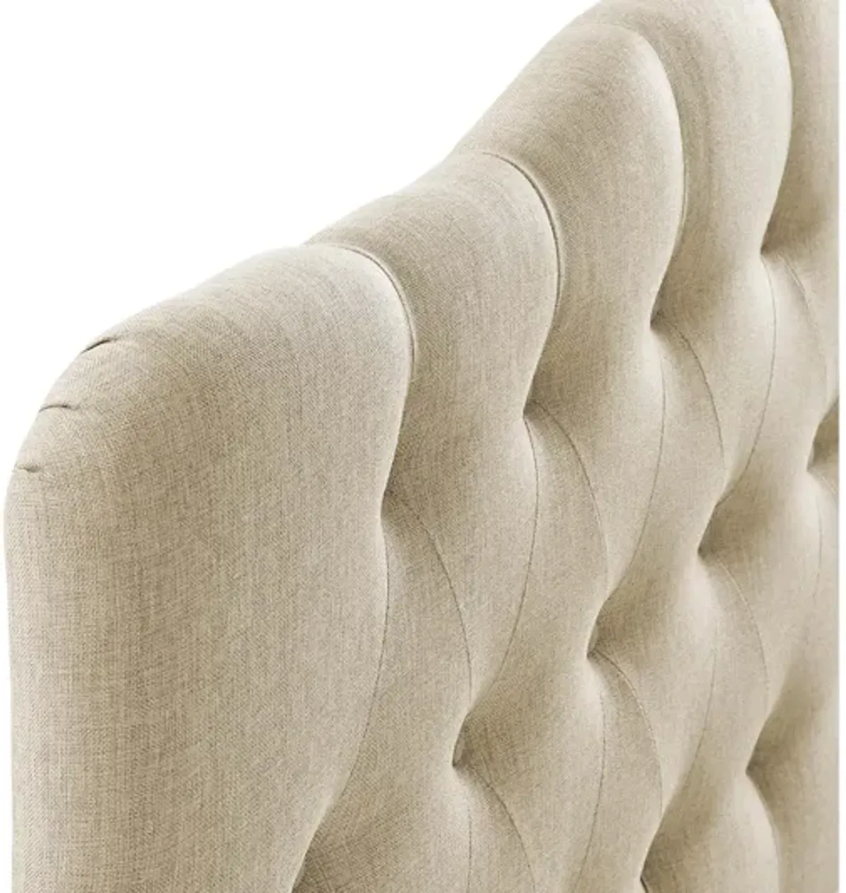 Annabel Queen Upholstered Headboard in Beige