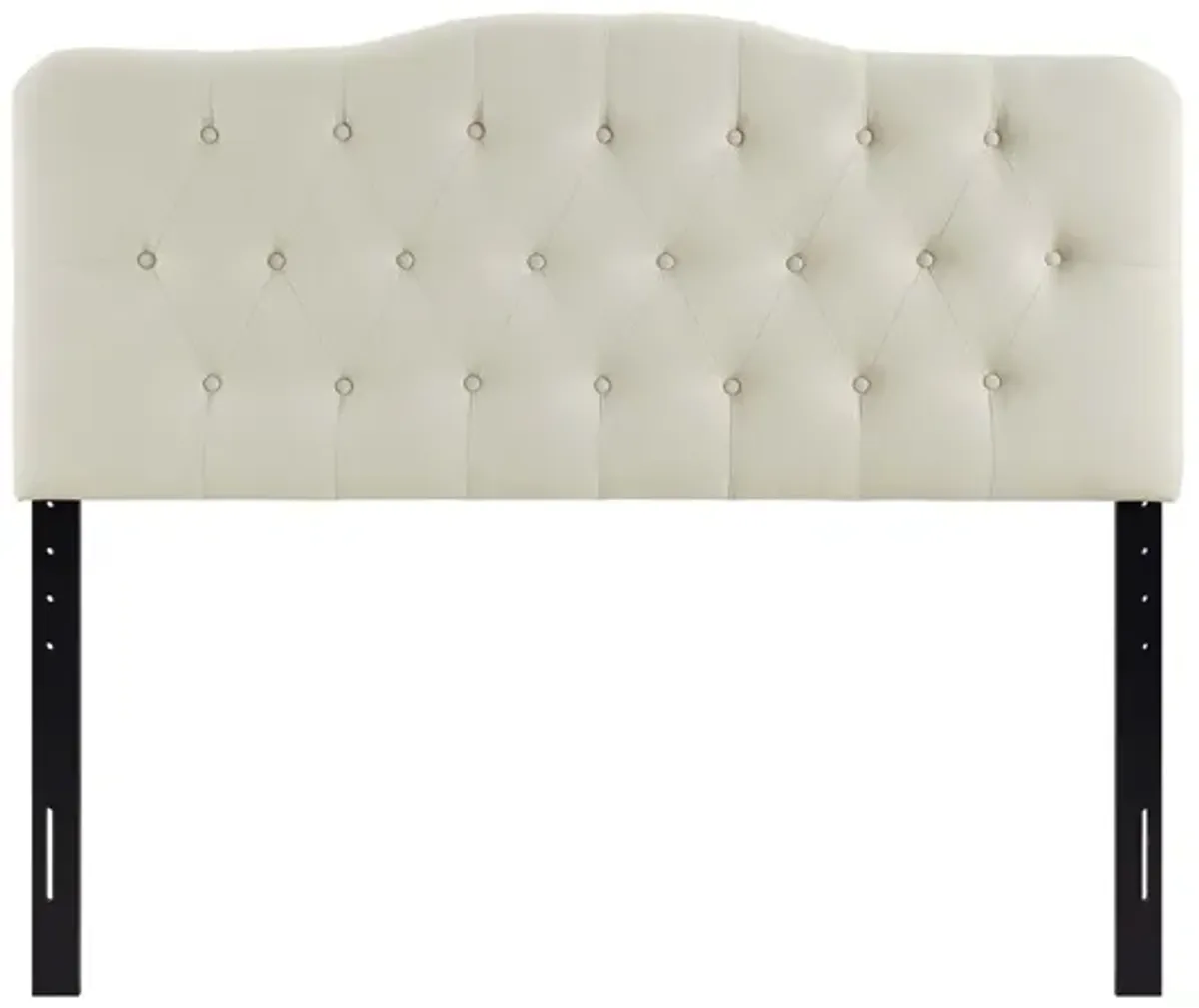 Annabel Queen Upholstered Headboard in Ivory