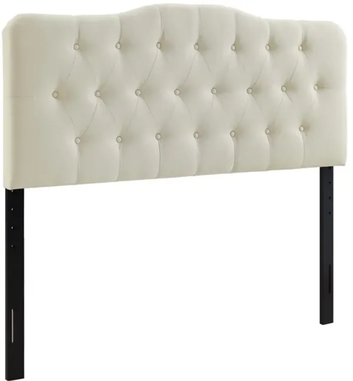 Annabel Queen Upholstered Headboard in Ivory