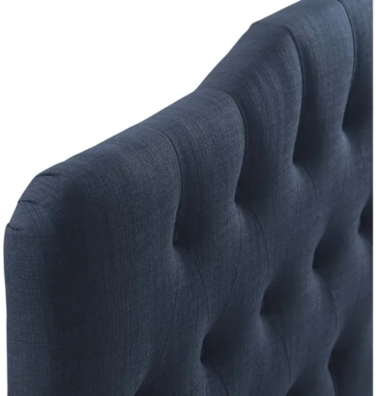 Annabel Queen Upholstered Headboard in Navy