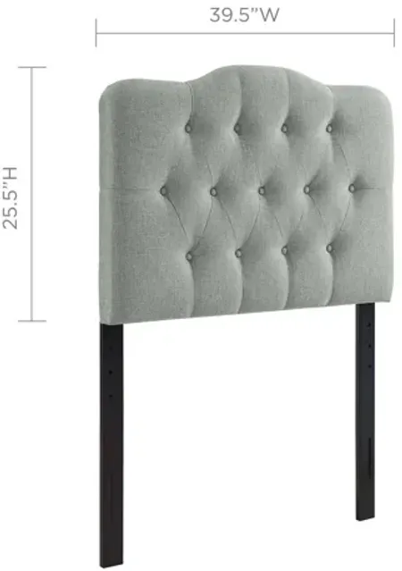 Annabel Twin Upholstered Headboard in Grey