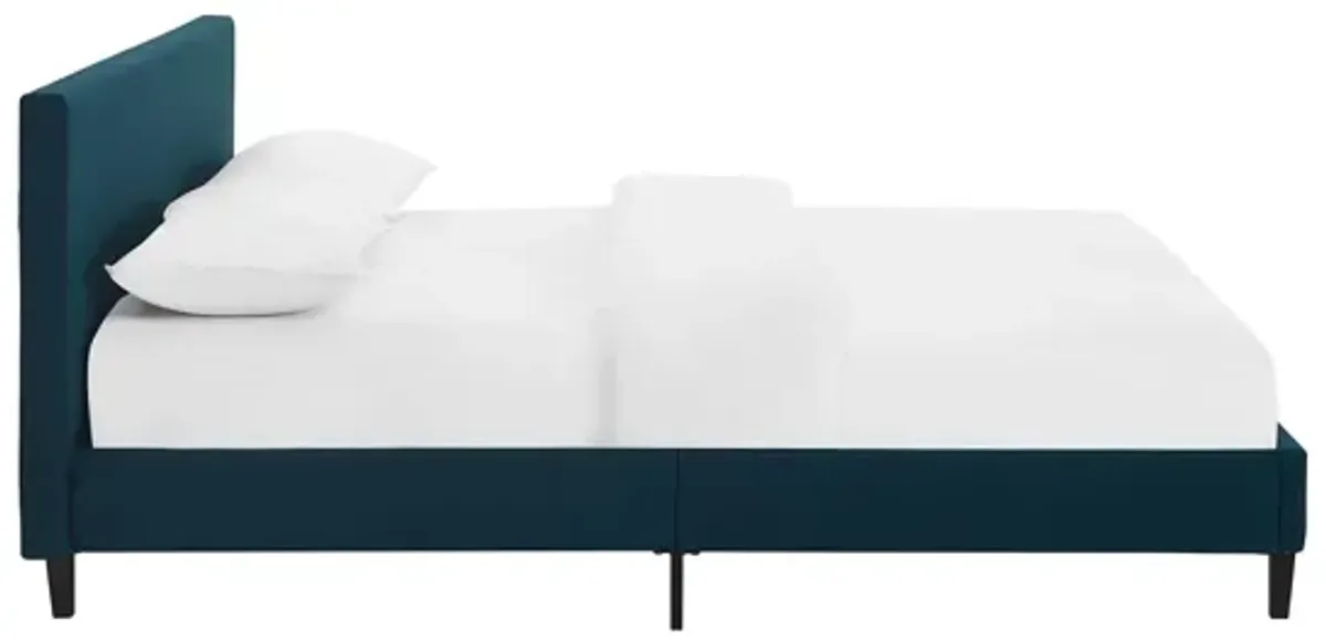 Anya Full Fabric Bed in Azure