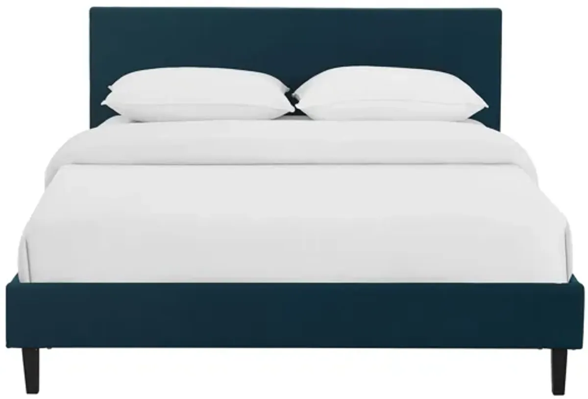 Anya Full Fabric Bed in Azure