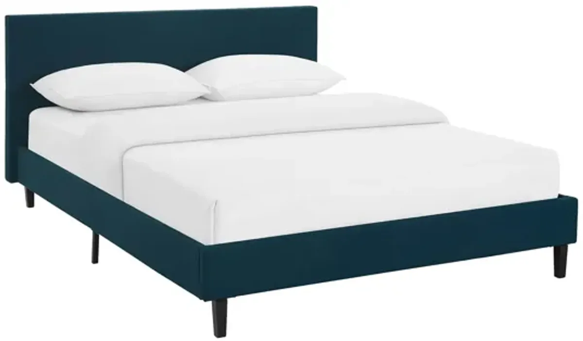 Anya Full Fabric Bed in Azure