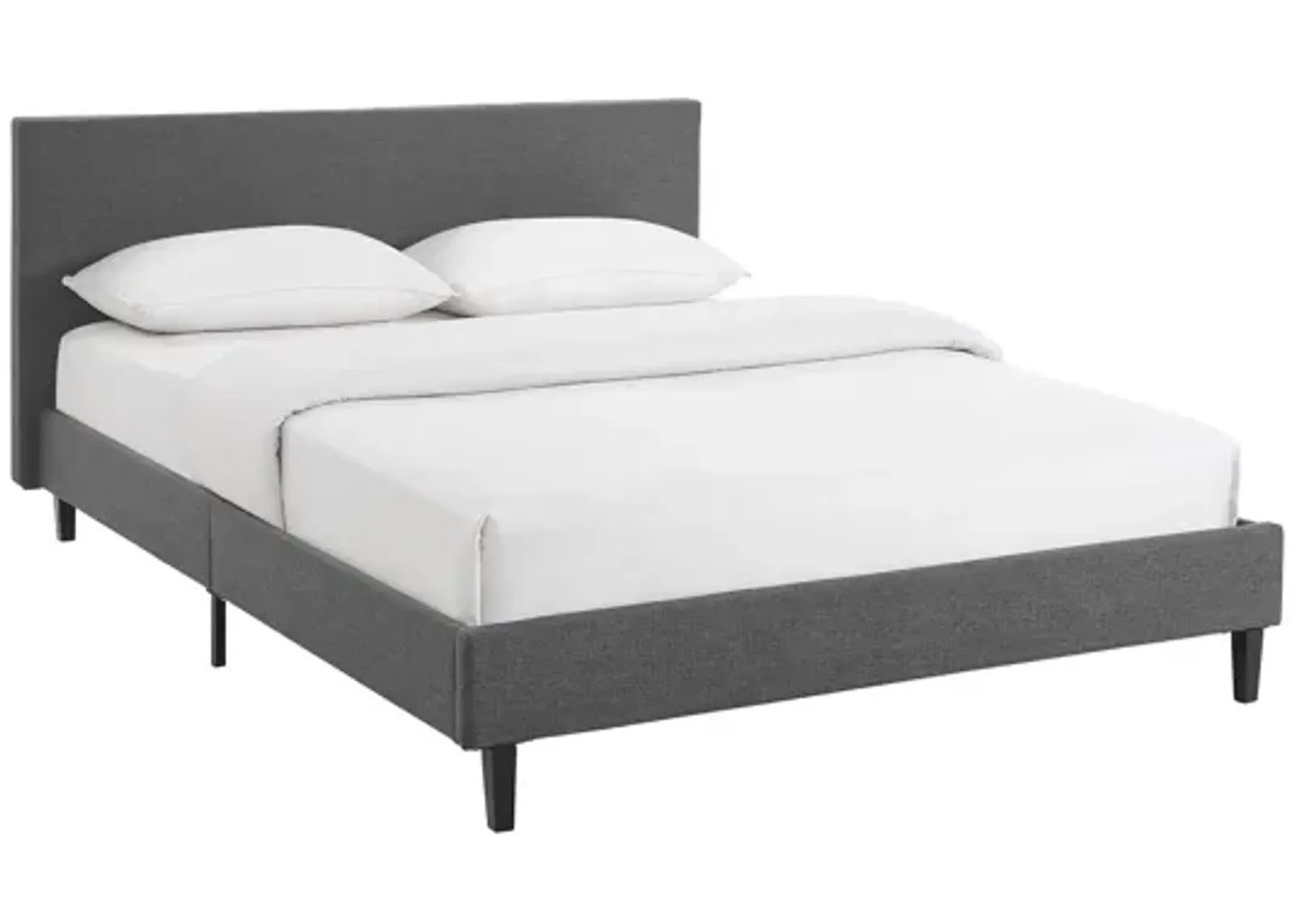 Anya Full Fabric Bed in Grey