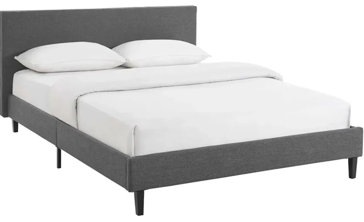 Anya Queen Bed in Grey