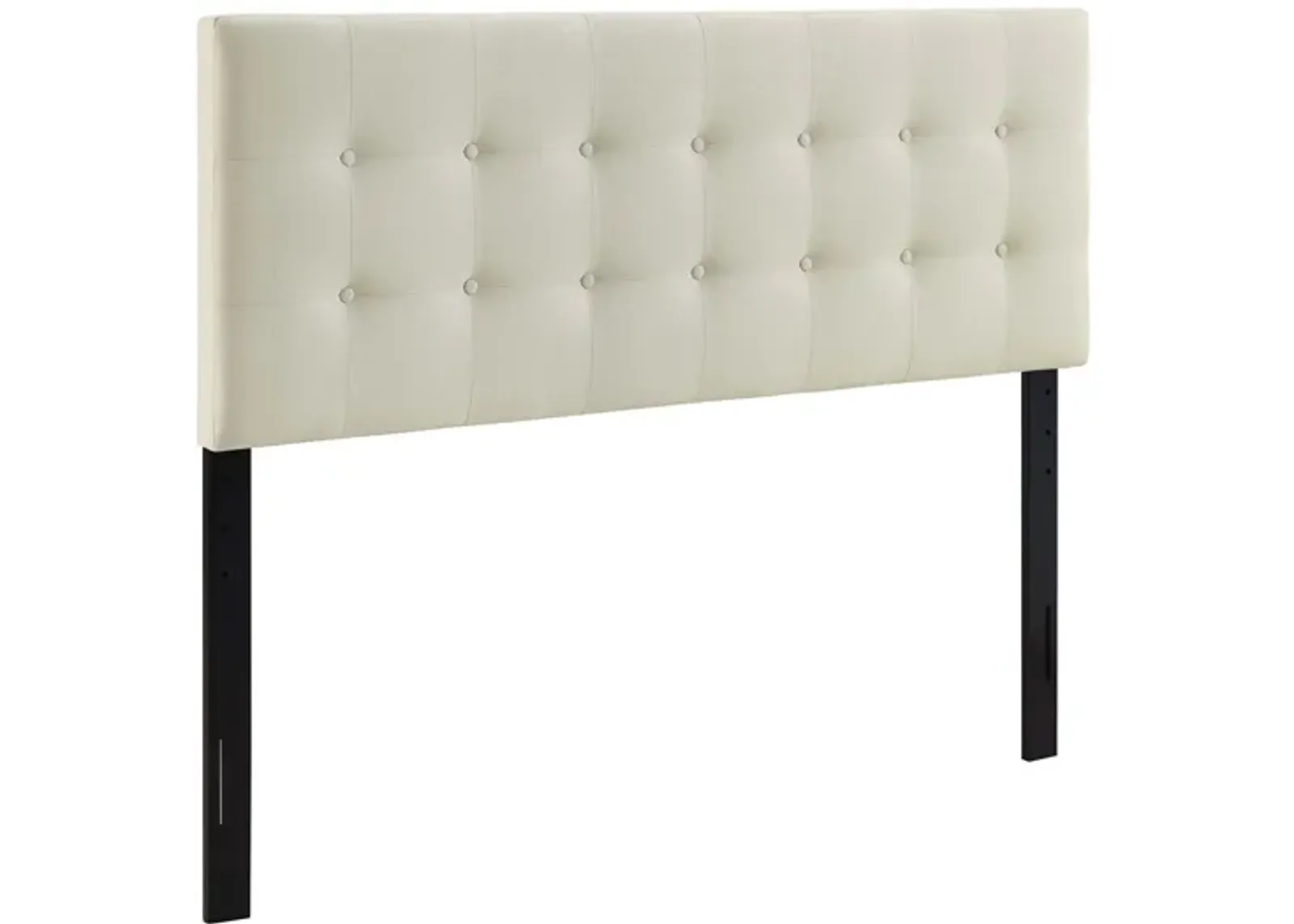 Emily Full Upholstered Fabric Headboard in Ivory