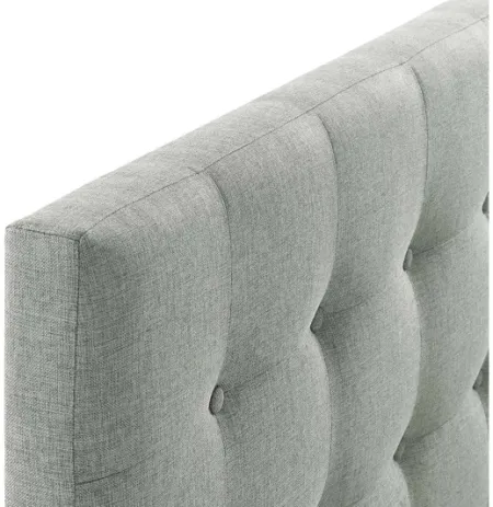 Emily King Upholstered Fabric Headboard in Grey