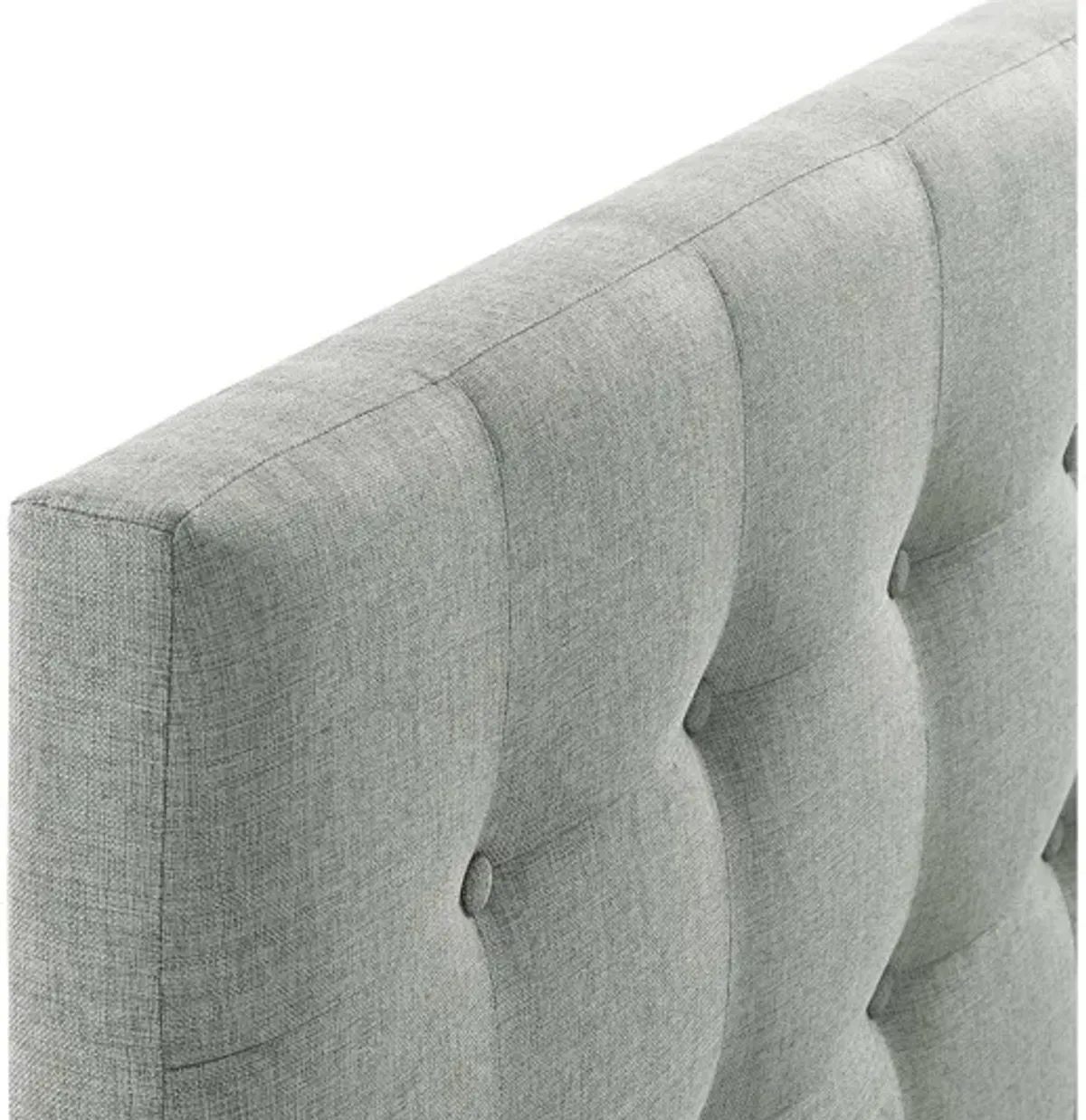 Emily Queen Upholstered Fabric Headboard in Grey