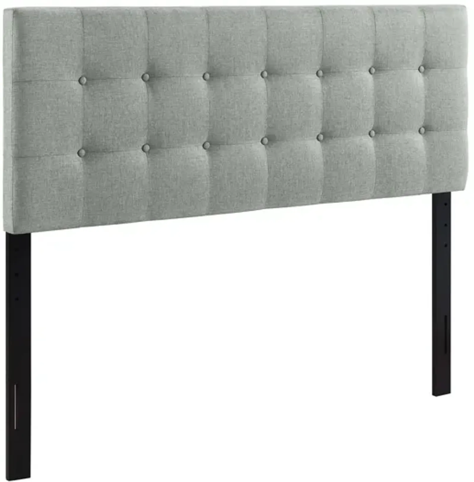 Emily Queen Upholstered Fabric Headboard in Grey