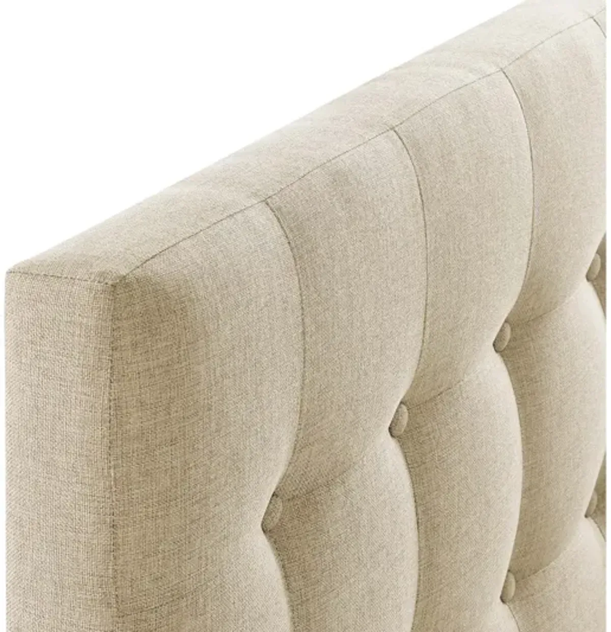 Emily Twin Upholstered Fabric Headboard in Beige