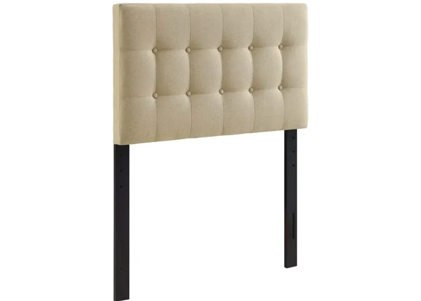 Emily Twin Upholstered Fabric Headboard in Beige