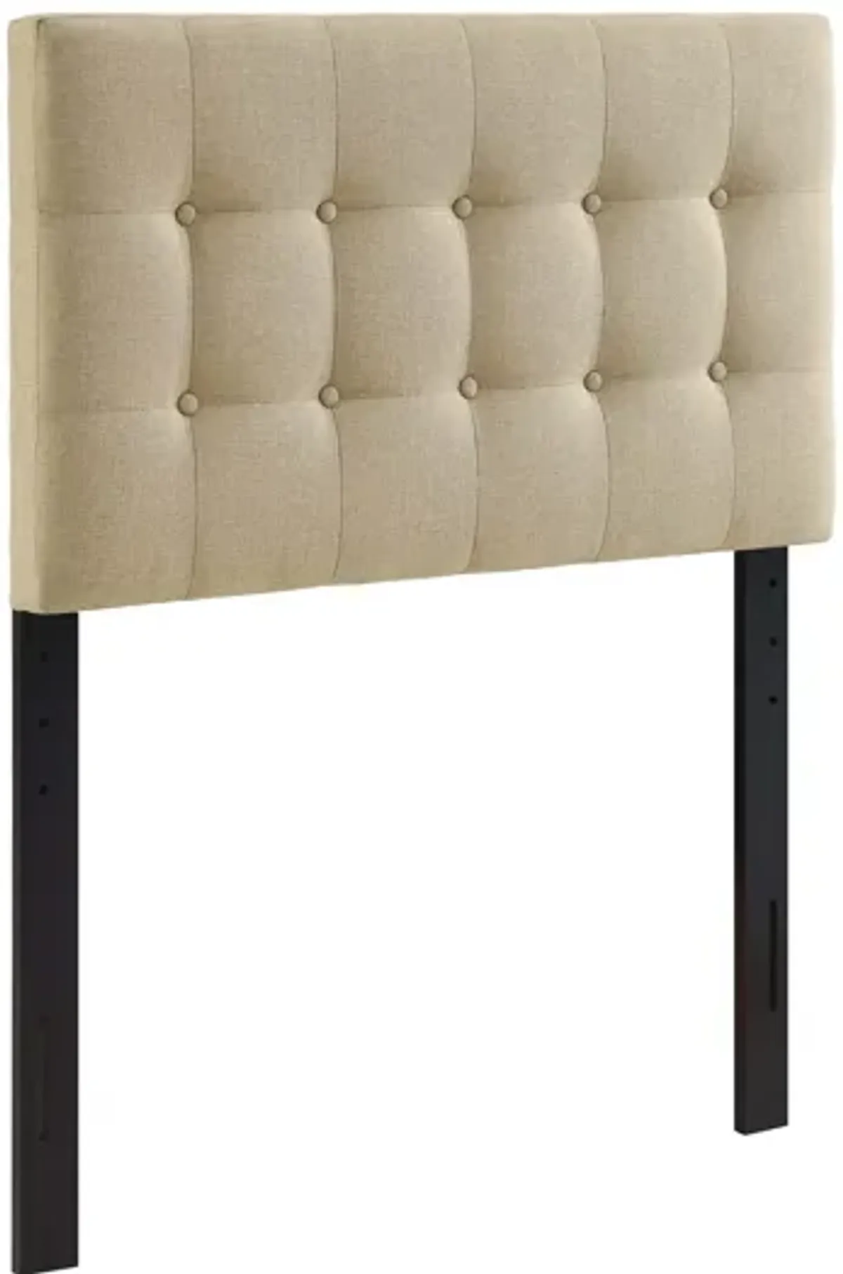 Emily Twin Upholstered Fabric Headboard in Beige