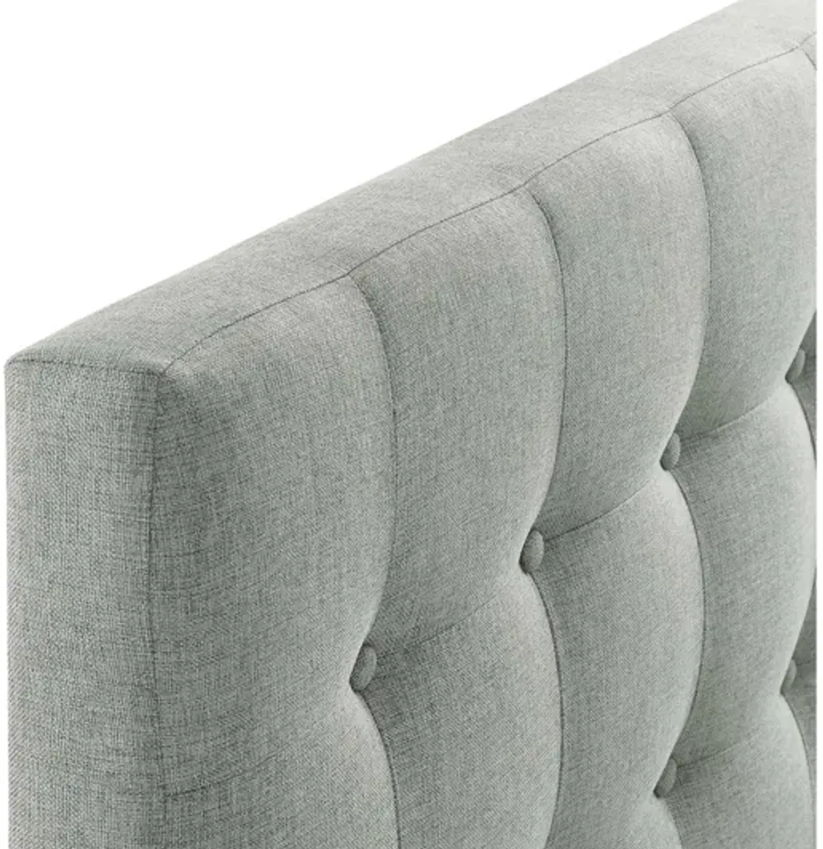 Emily Twin Upholstered Fabric Headboard in Grey