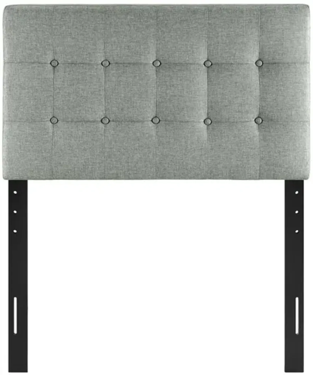 Emily Twin Upholstered Fabric Headboard in Grey