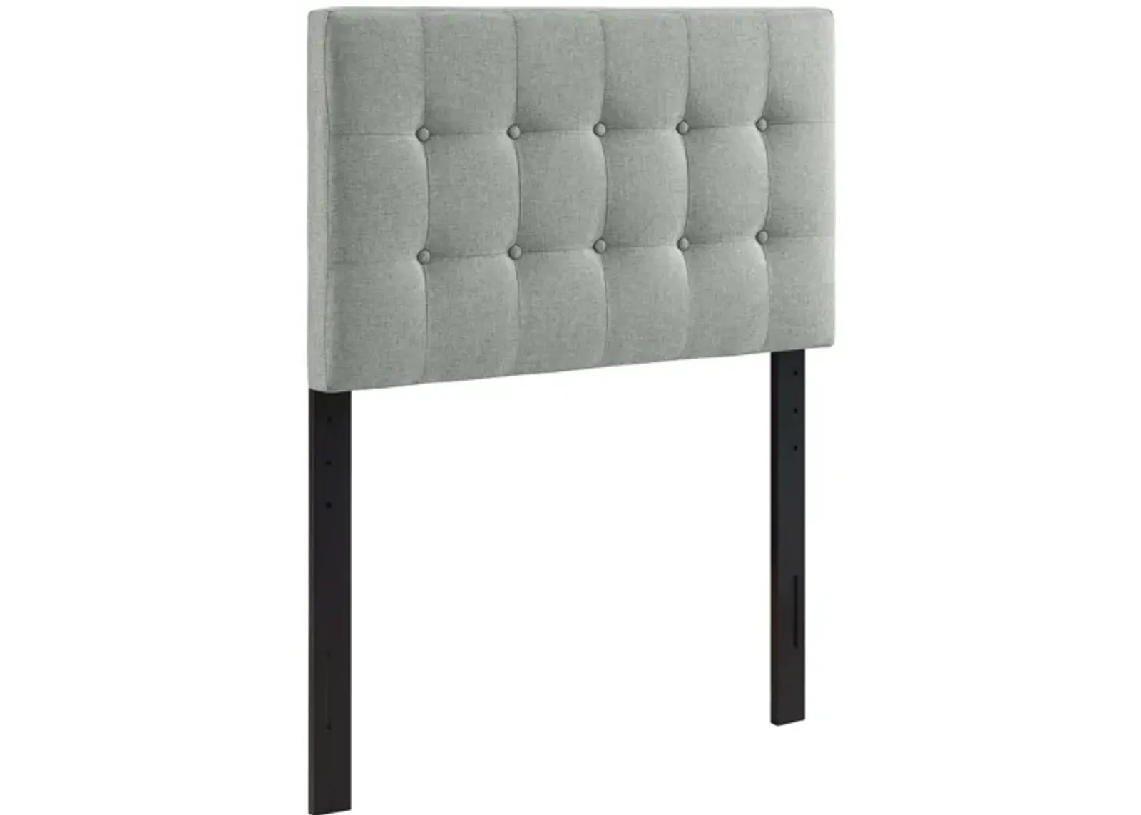 Emily Twin Upholstered Fabric Headboard in Grey