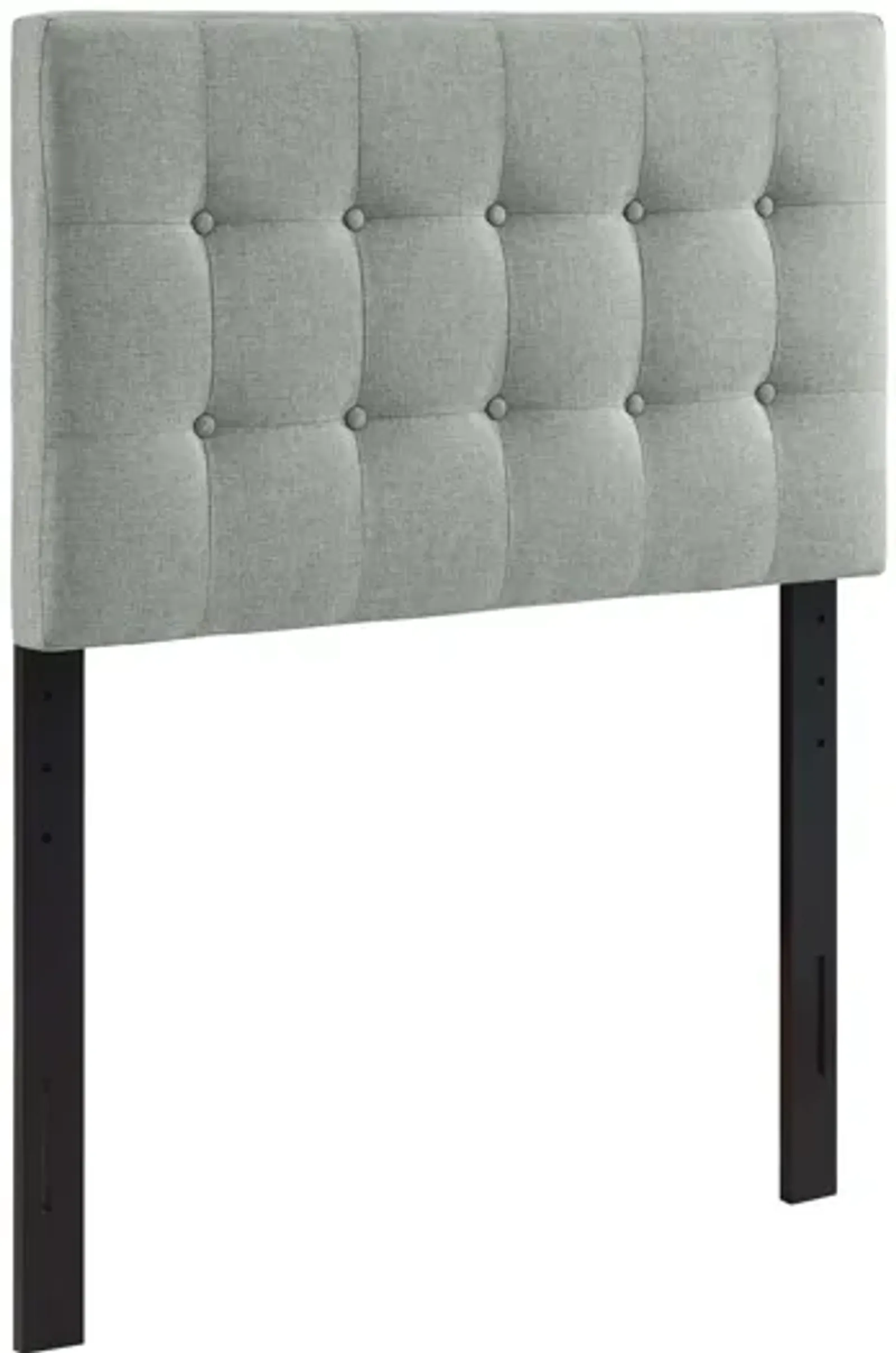 Emily Twin Upholstered Fabric Headboard in Grey