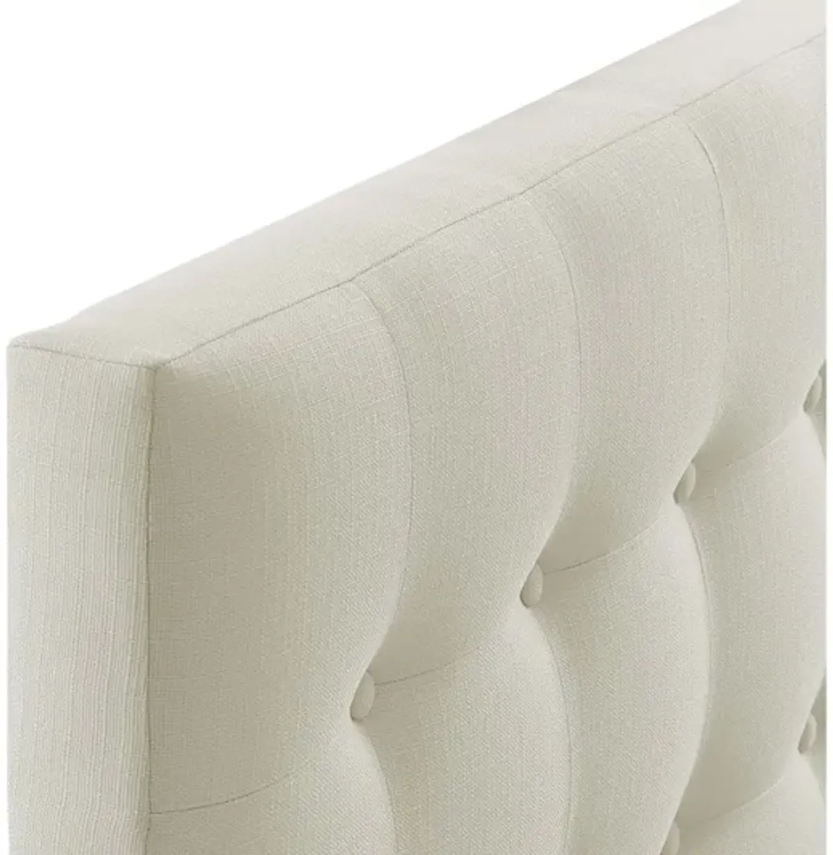 Emily Twin Upholstered Fabric Headboard in Ivory