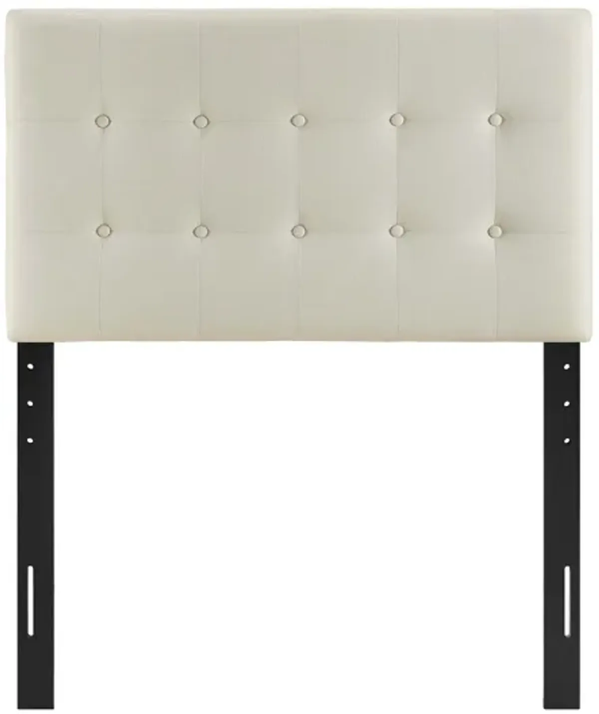 Emily Twin Upholstered Fabric Headboard in Ivory