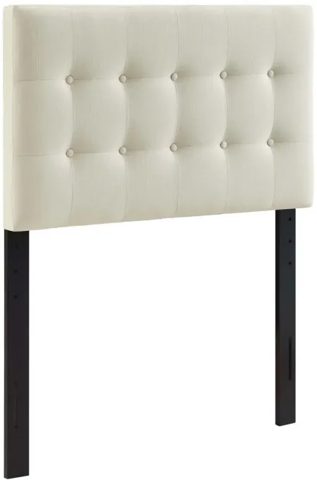 Emily Twin Upholstered Fabric Headboard in Ivory