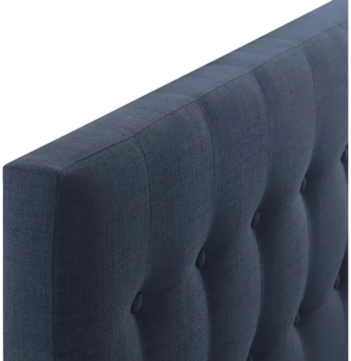 Emily Twin Upholstered Fabric Headboard in Navy