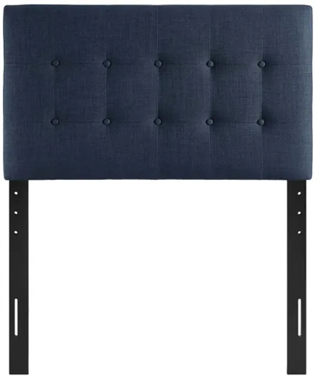 Emily Twin Upholstered Fabric Headboard in Navy