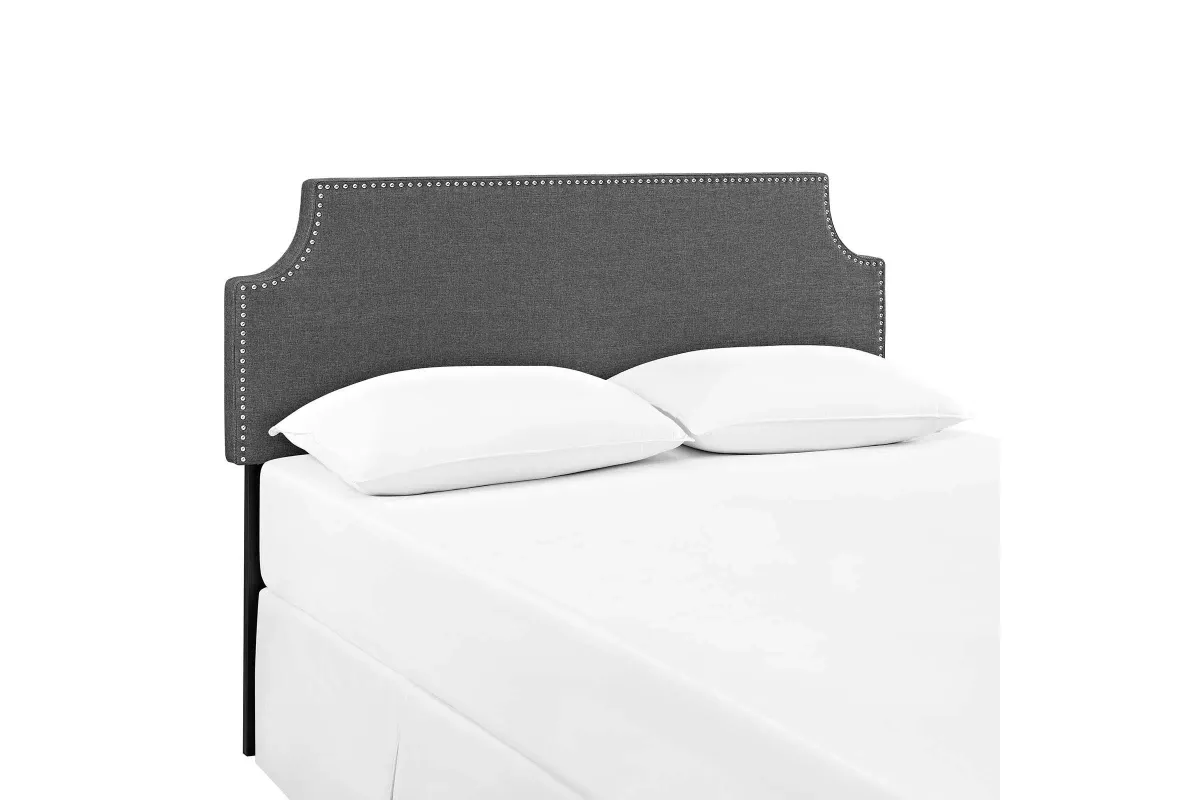 Laura Full Upholstered Fabric Headboard in Grey