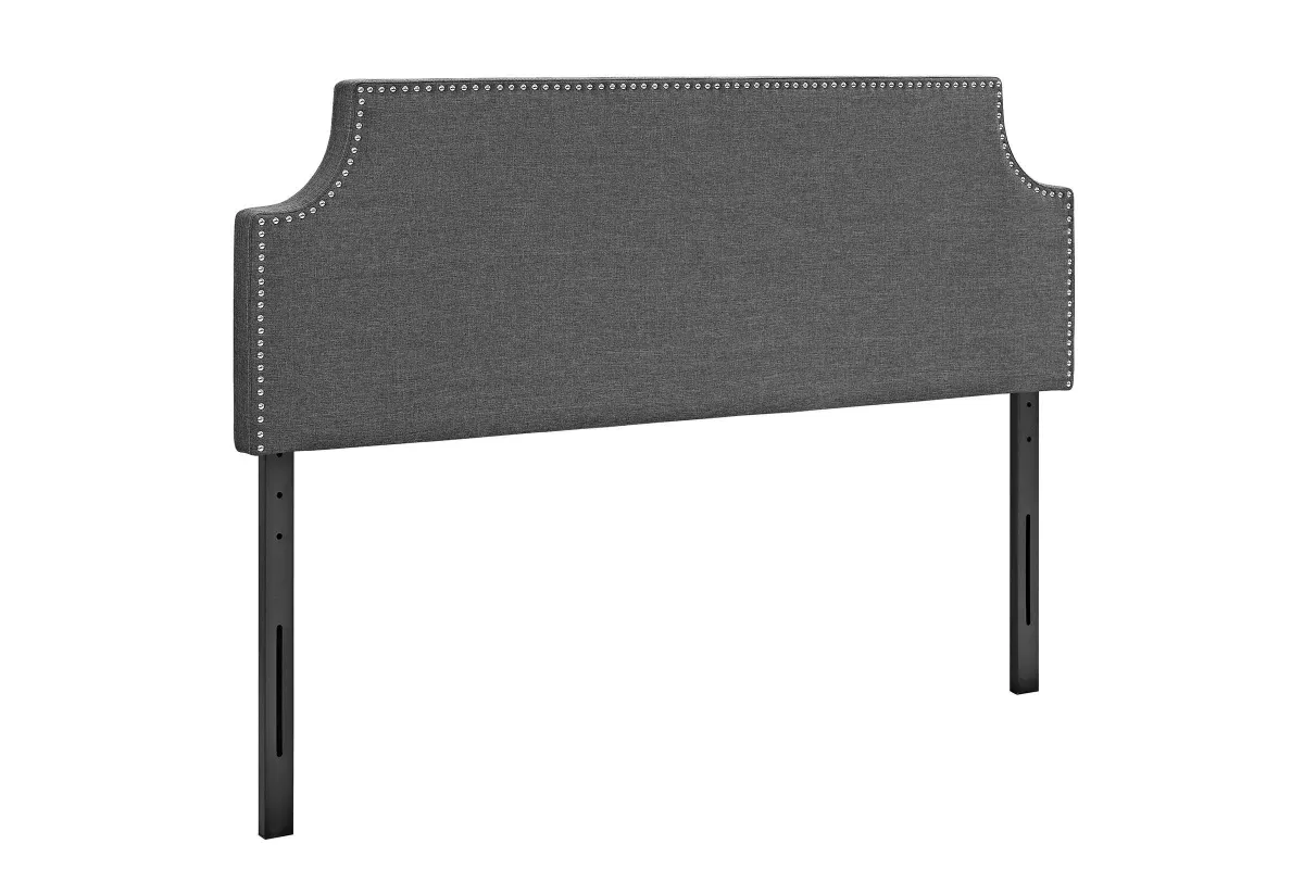 Laura Full Upholstered Fabric Headboard in Grey