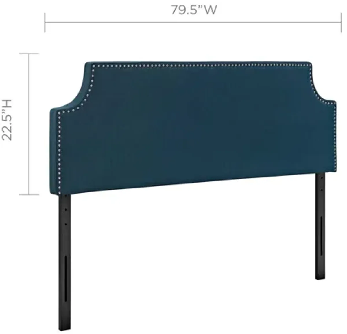 Laura King Upholstered Headboard in Azure