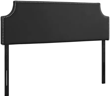 Laura Queen Upholstered Headboard in Black