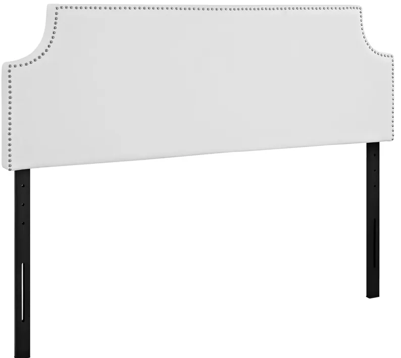 Laura Queen Upholstered Headboard in White