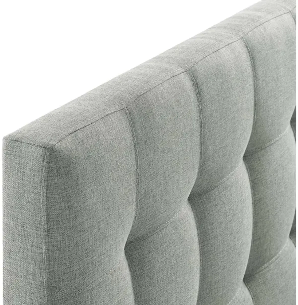 Lily Full Upholstered Fabric Headboard in Grey