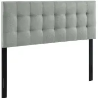Lily Full Upholstered Fabric Headboard in Grey