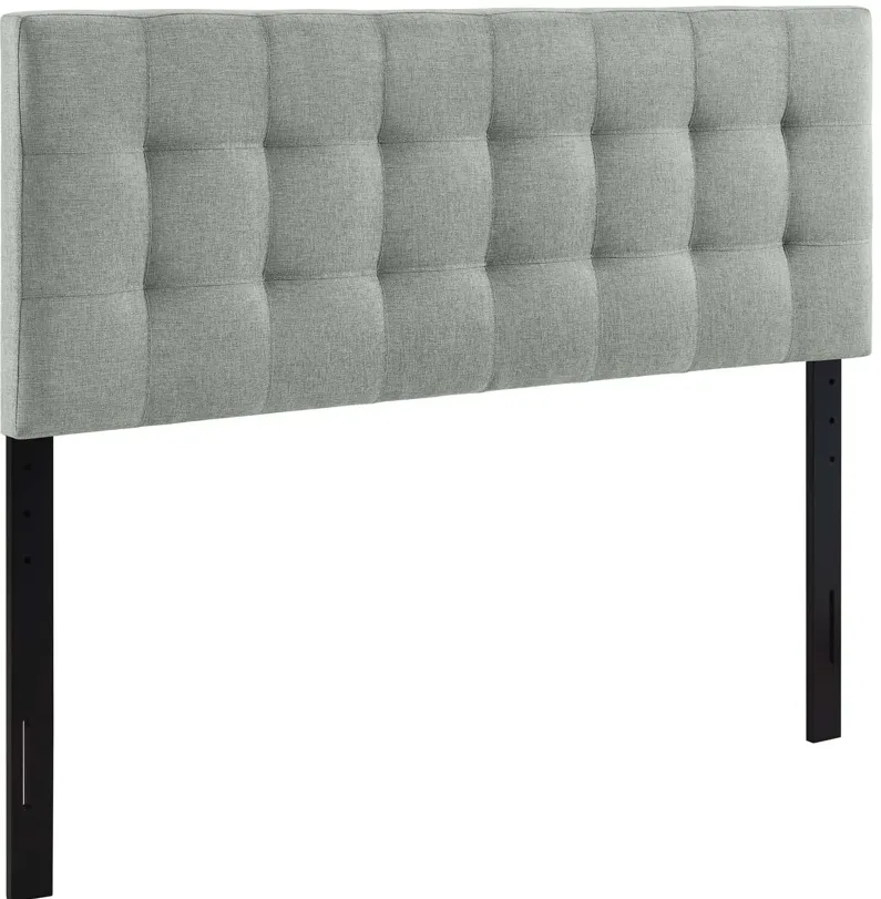 Lily Full Upholstered Fabric Headboard in Grey