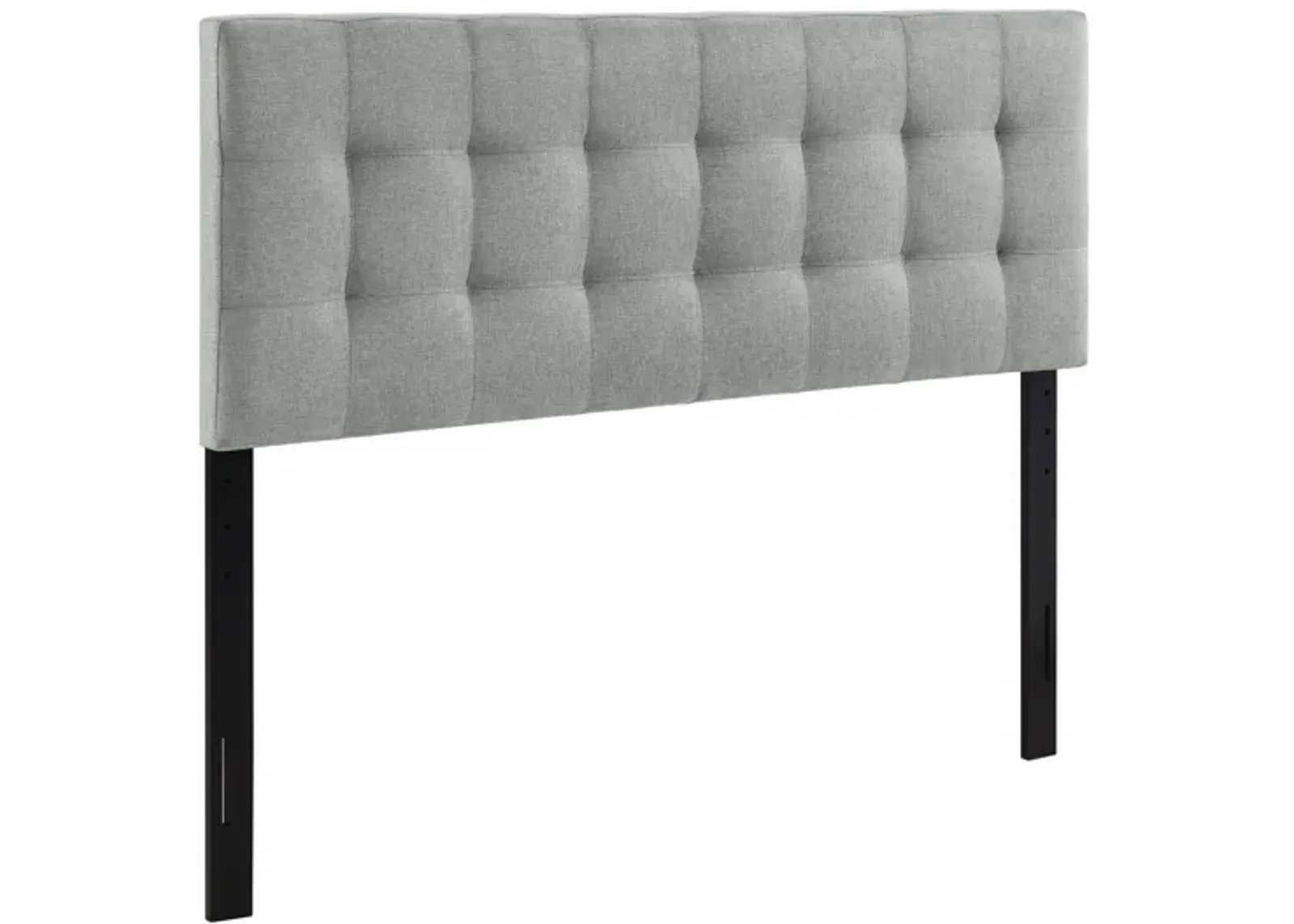 Lily Full Upholstered Fabric Headboard in Grey