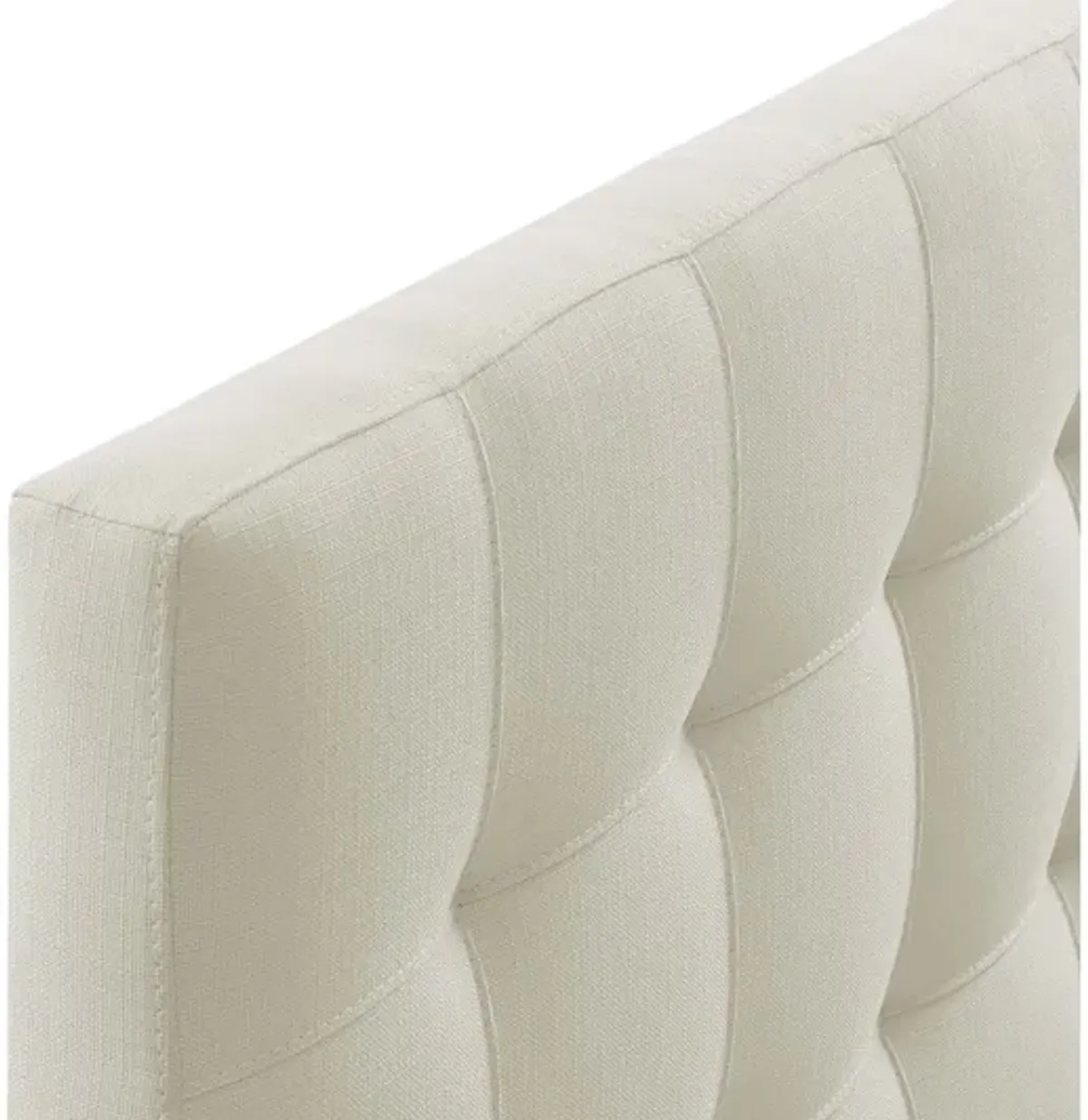 Lily Full Upholstered Fabric Headboard in Ivory