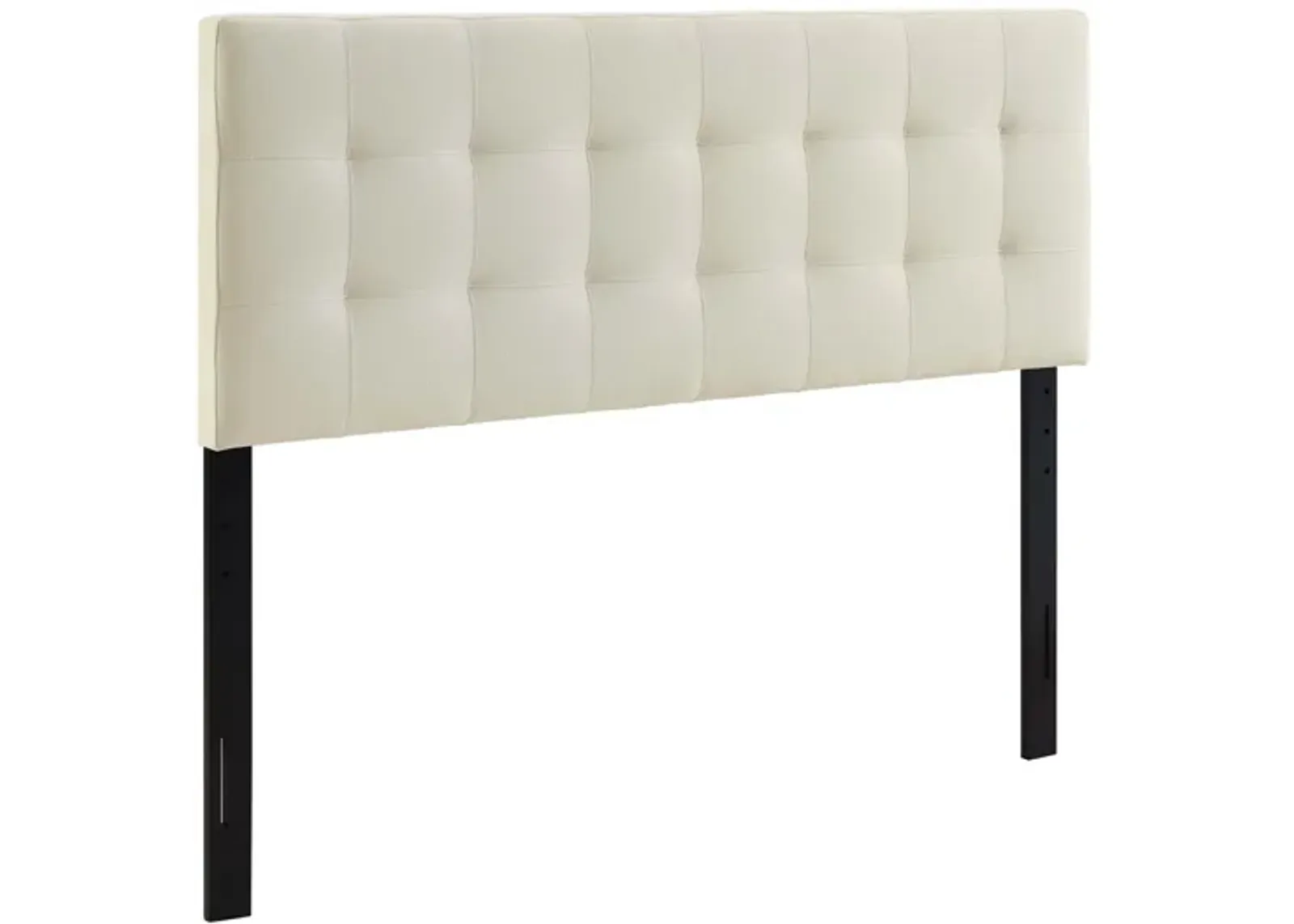 Lily Full Upholstered Fabric Headboard in Ivory