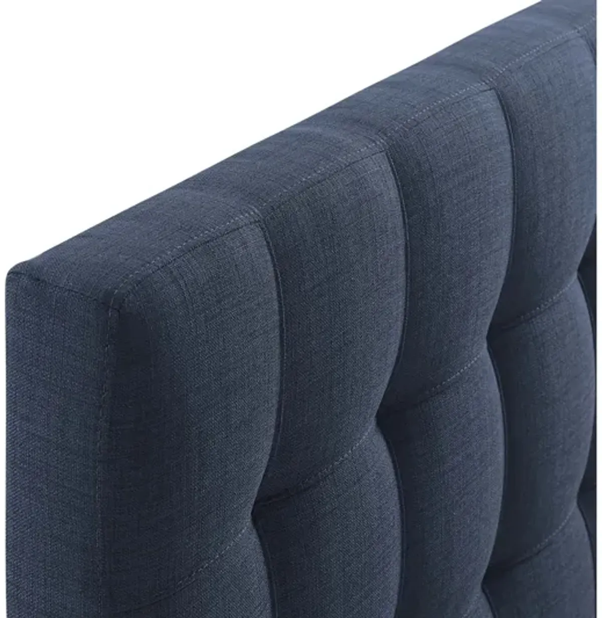 Lily Full Upholstered Fabric Headboard in Navy