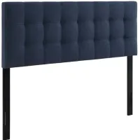 Lily Full Upholstered Fabric Headboard in Navy