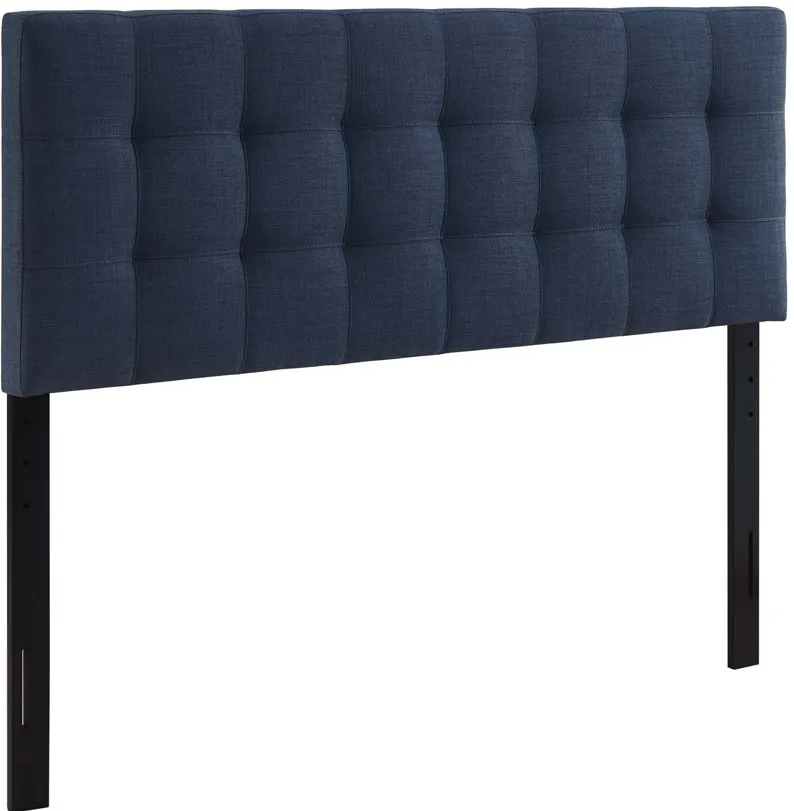Lily Full Upholstered Fabric Headboard in Navy