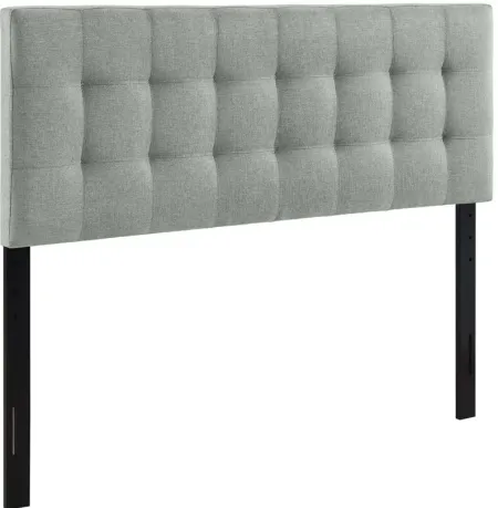 Lily King Upholstered Fabric Headboard in Grey
