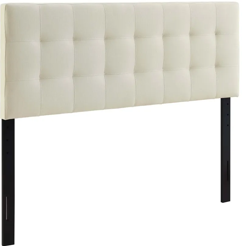 Lily King Upholstered Fabric Headboard in Ivory