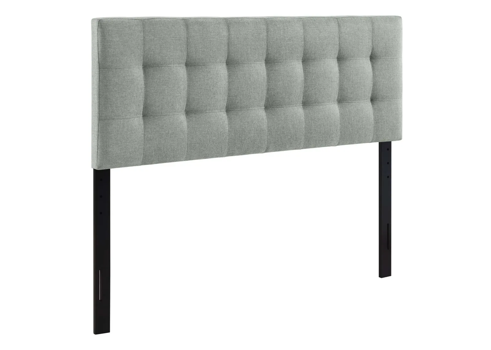 Lily Queen Upholstered Fabric Headboard in Grey