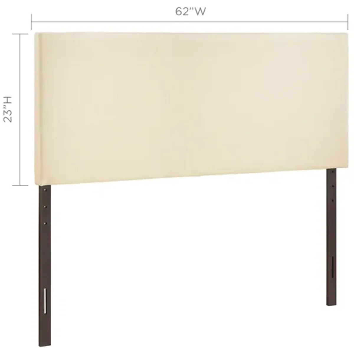 Region Queen Upholstered Headboard in Ivory