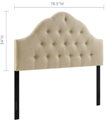 Sovereign King Upholstered Fabric Headboard in Beige