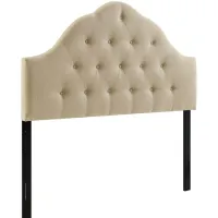 Sovereign Queen Upholstered Fabric Headboard in Beige