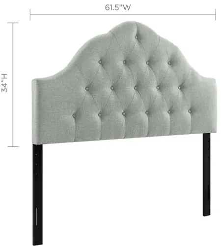 Sovereign Queen Upholstered Fabric Headboard in Grey