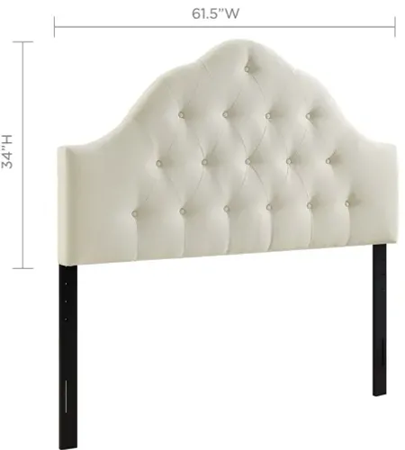 Sovereign Queen Upholstered Fabric Headboard in Ivory